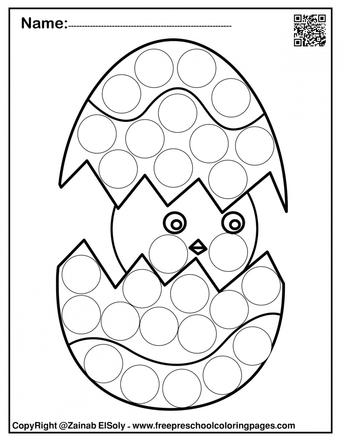 Set of Spring Dot Marker Free coloring pages