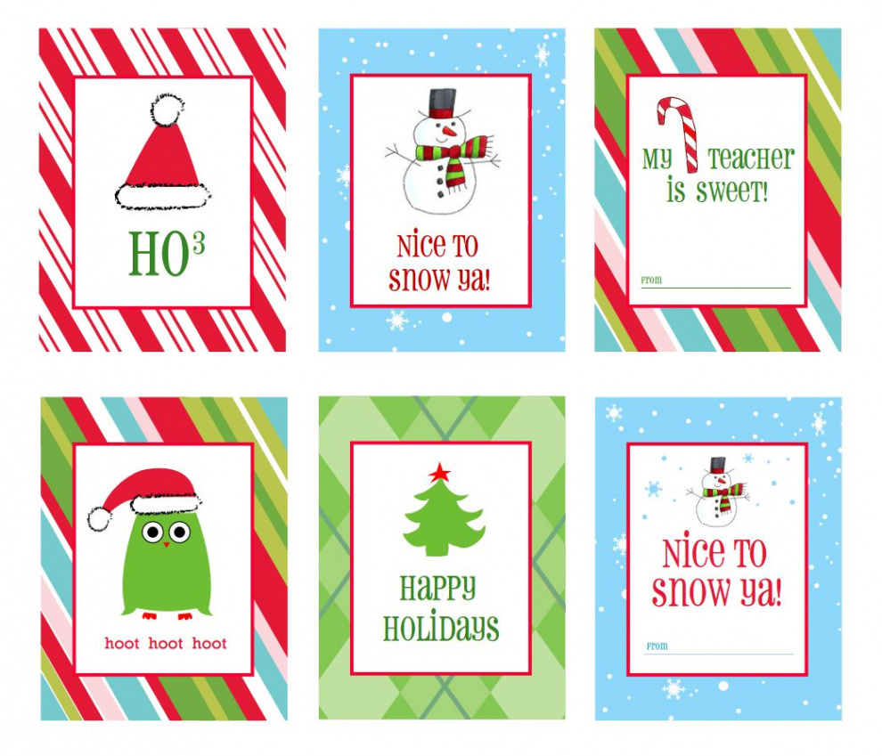 Sets of Free Printable Christmas Gift Tags