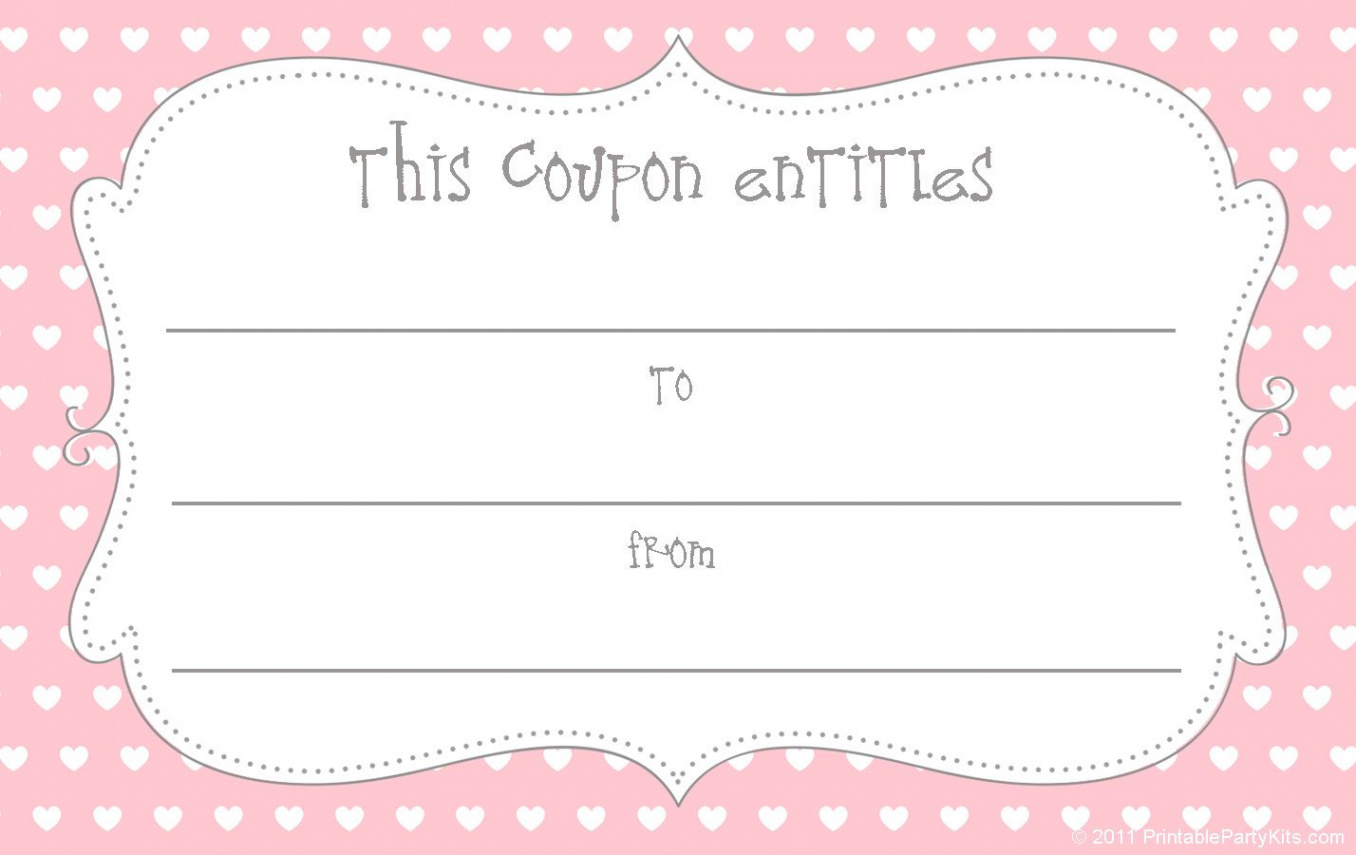 Sets of Free Printable Love Coupons and Templates