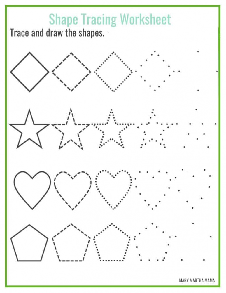 Shapes Worksheets for Preschool [Free Printables] – Mary Martha Mama