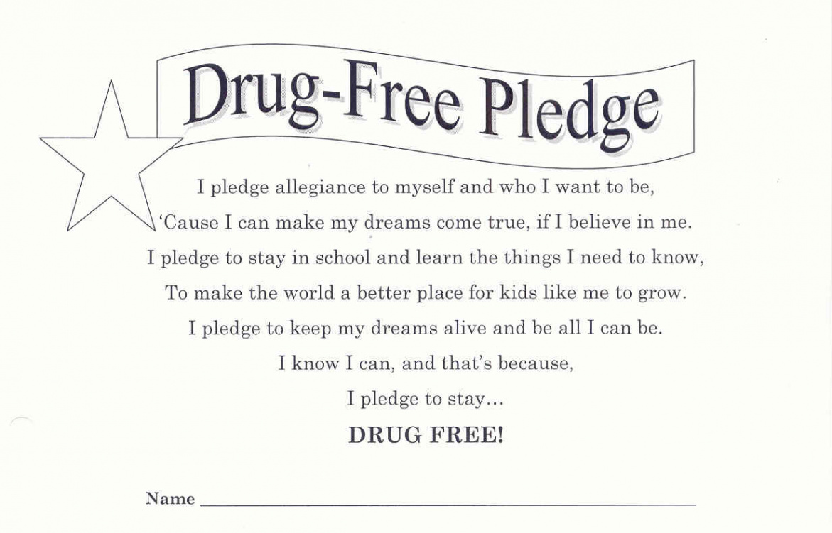 Signing the Drug-Free Pledge in Elementary School : r/nostalgia