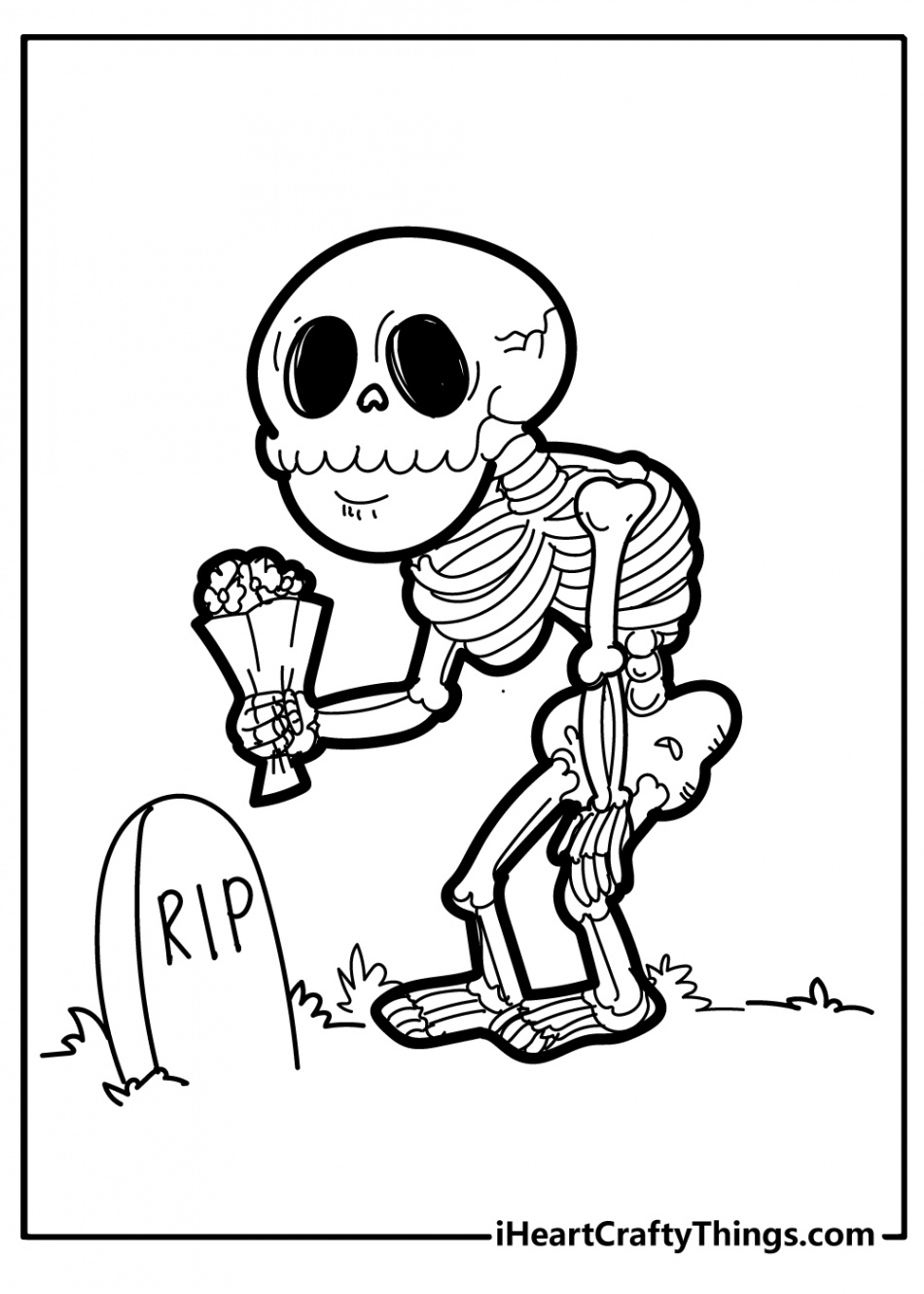 Skeleton Coloring Pages (% Free Printables)