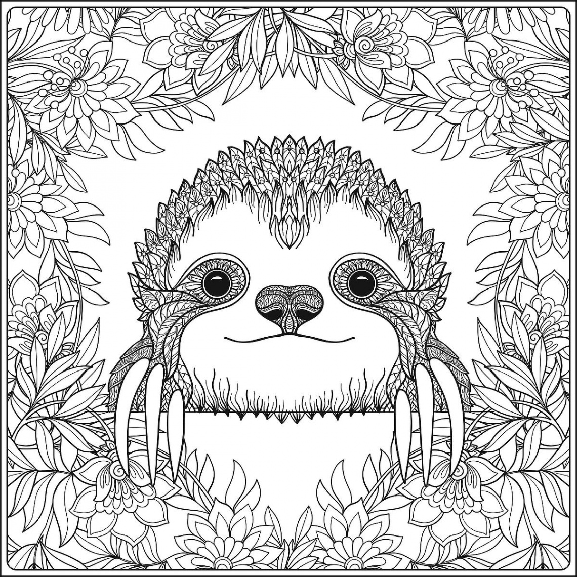 Sloth Coloring Pages: Free Printable Coloring Pages of Sloths to