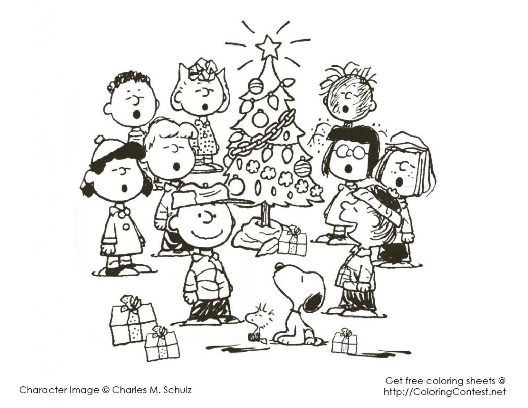 snoopy-christmas-coloring-pages-  Snoopy coloring pages