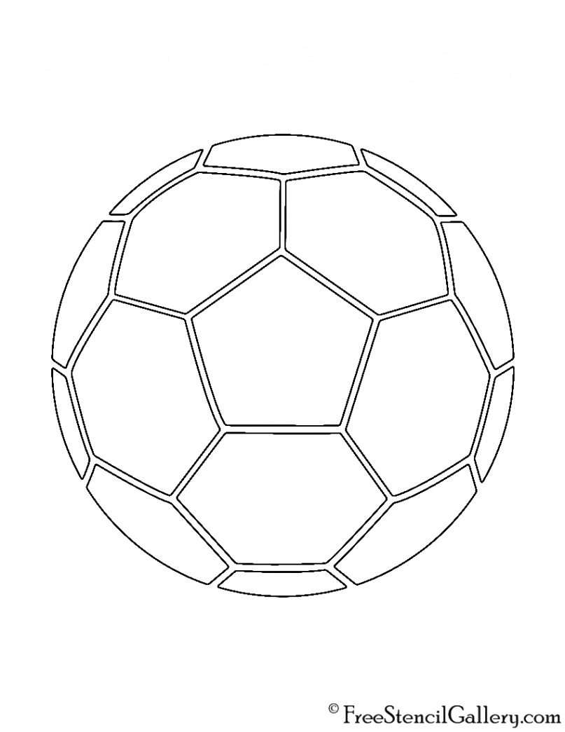 Soccer Ball  Stencil  Free Stencil Gallery