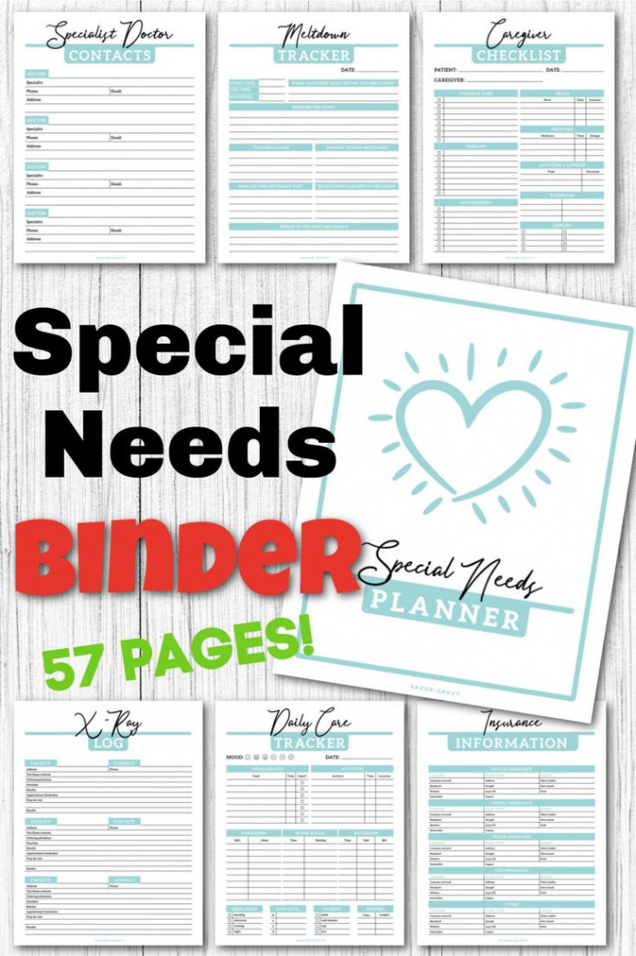 Special Needs Binder  Medical binder printables, Family emergency