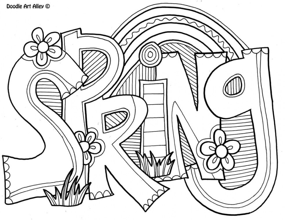 Spring Coloring pages - DOODLE ART ALLEY