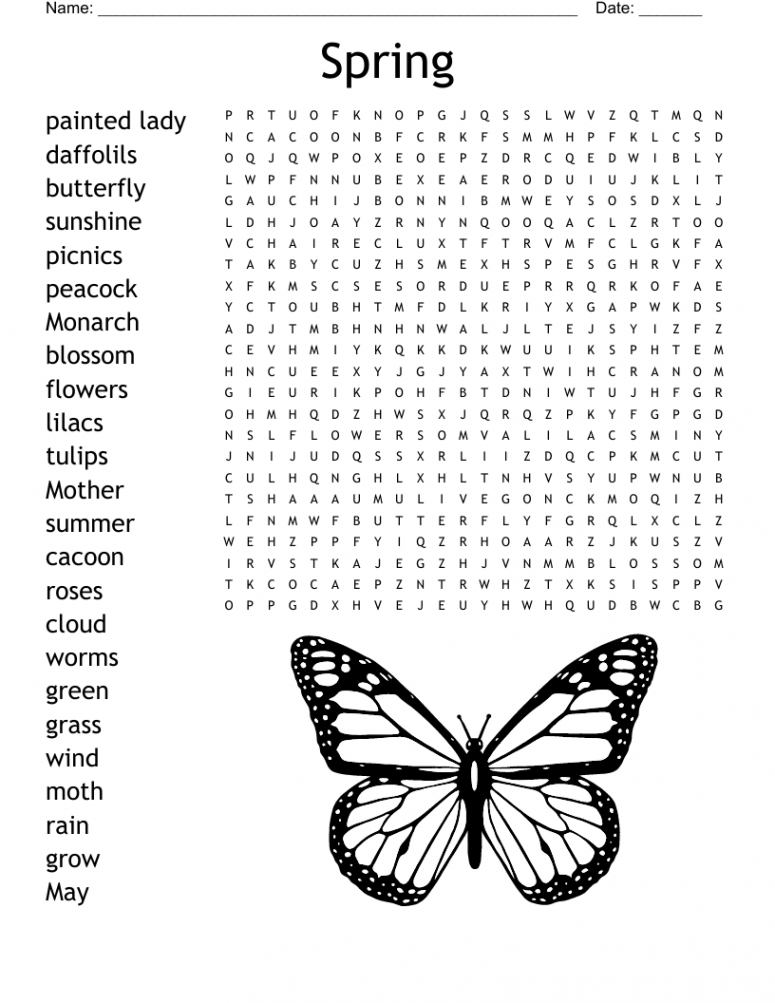 Spring Word Search - WordMint