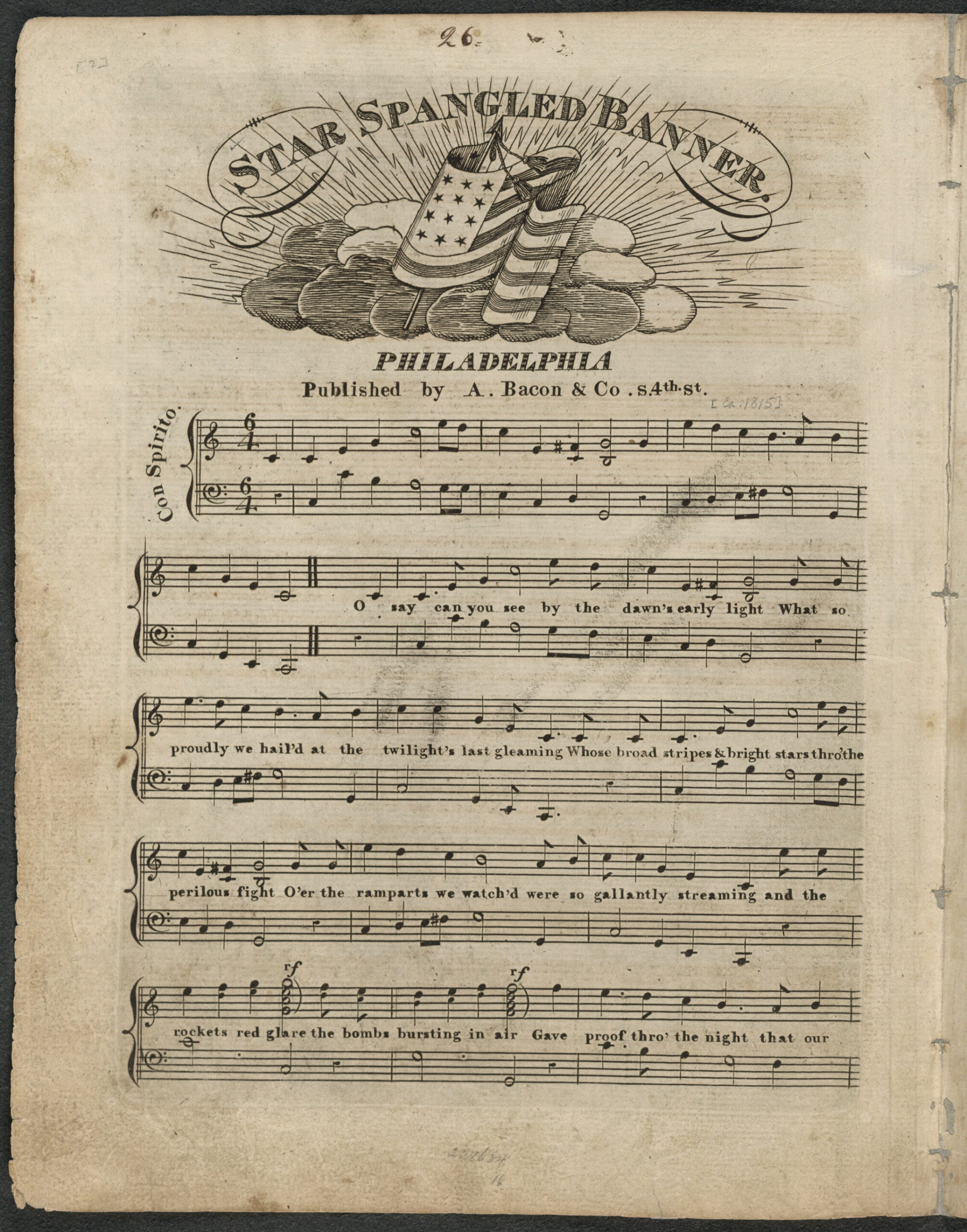 Star spangled banner  Library of Congress