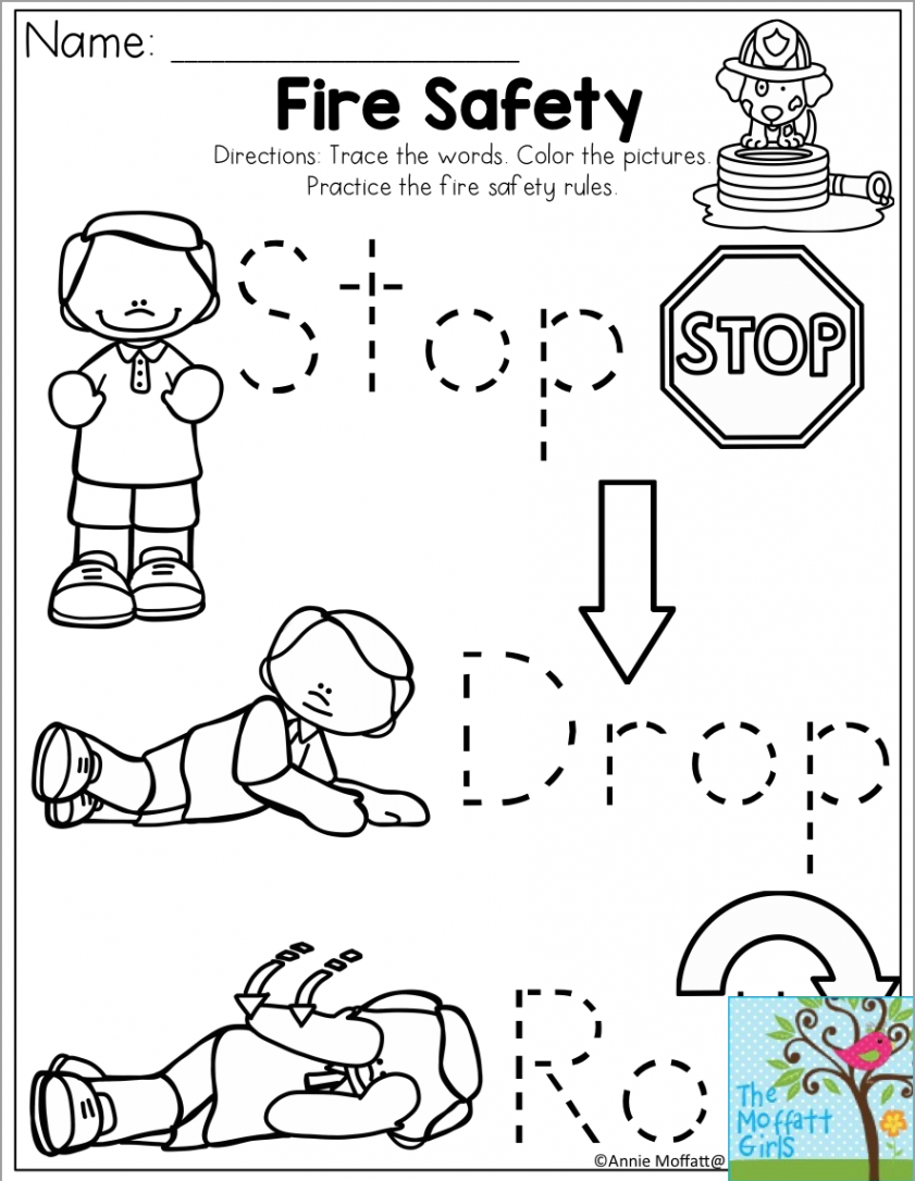 Stop, Drop and Roll Fire Safety for the month of October, fire