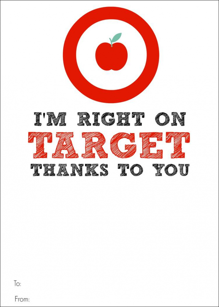 Target Gift Card Printable - Teacher Appreciation - Bitz & Giggles