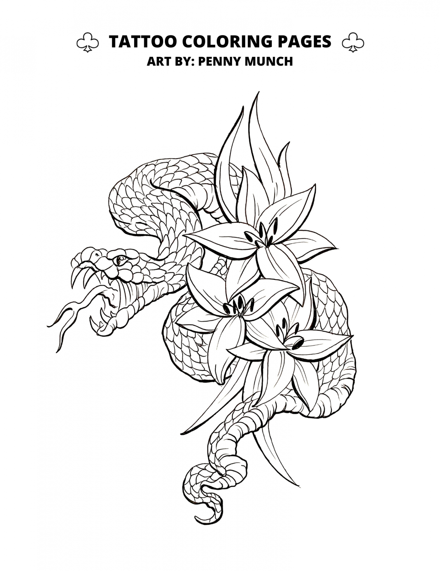 Tattoo Coloring Pages – Club Tattoo