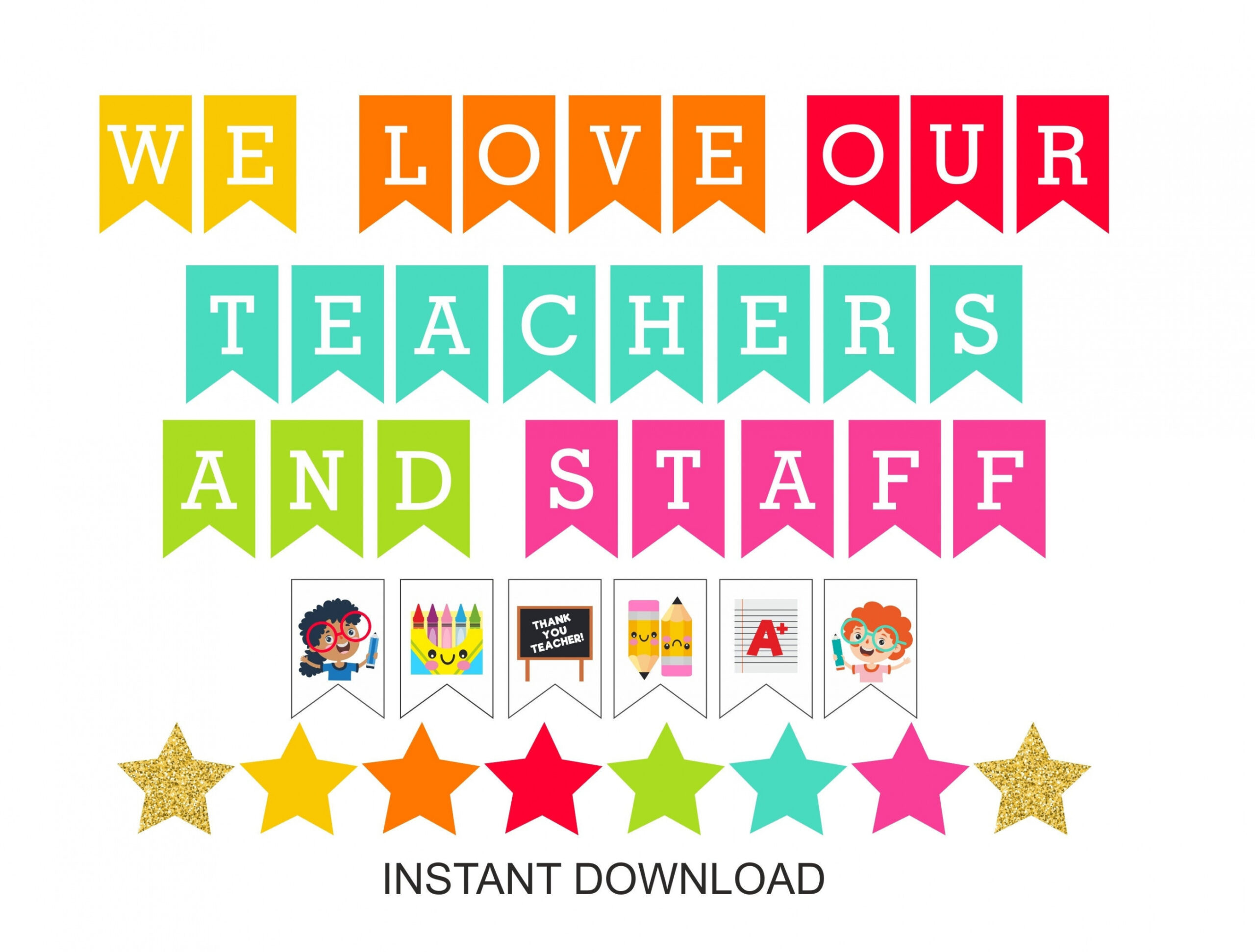 Teacher Appreciation Week Banner Printable / Printable Teacher - Etsy