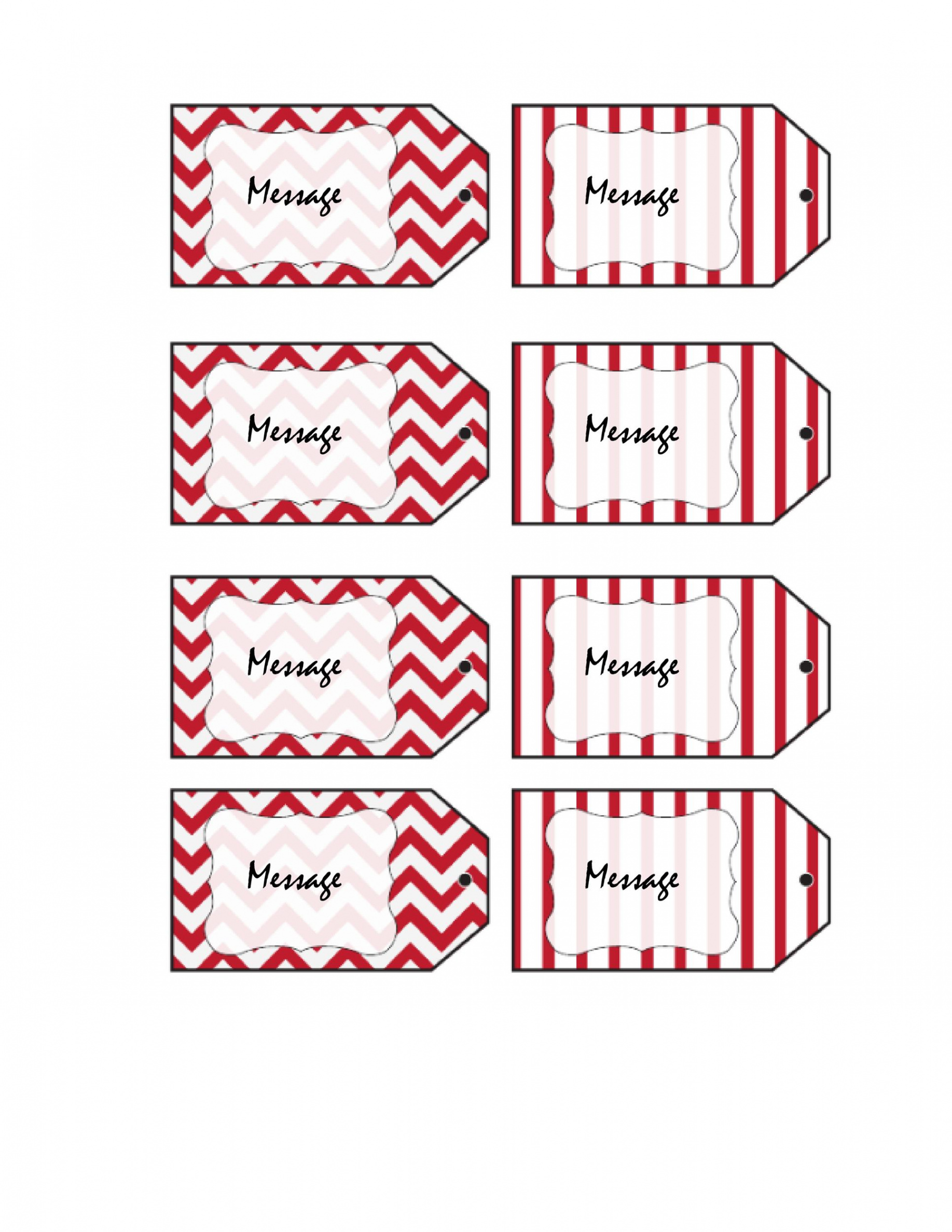 Template Free Printable Customizable Gift Tags - Printable