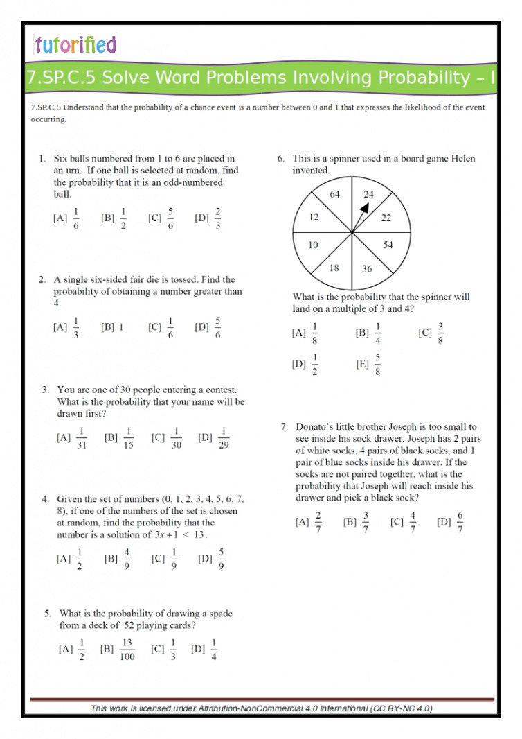 th Grade Common Core Math Worksheets