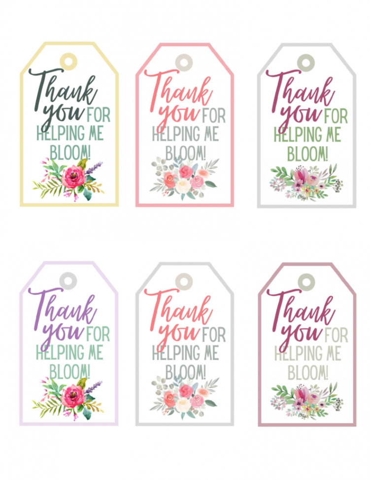 Thank You for Helping Me Bloom Teacher Gift Free Printable