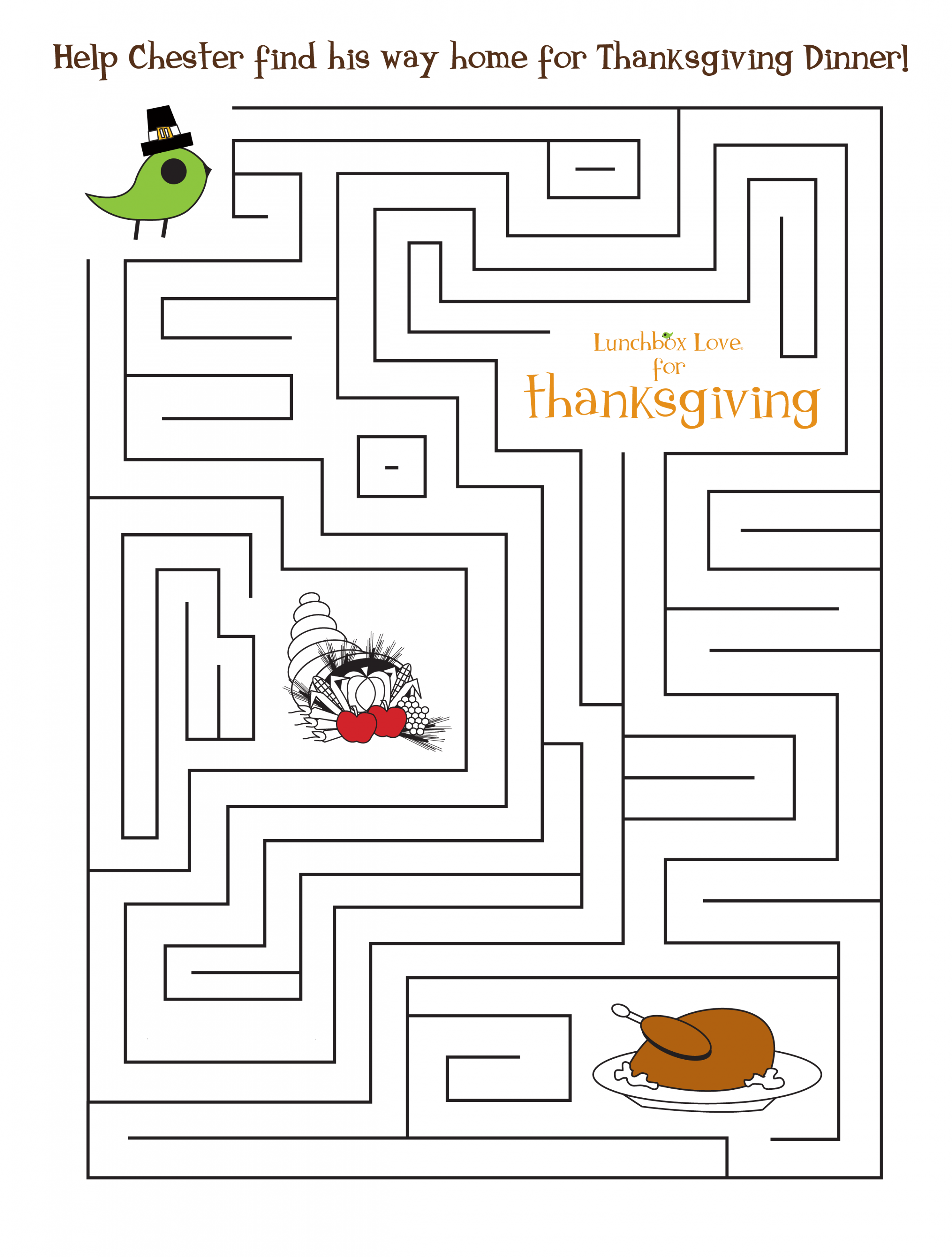 Thanksgiving Mazes - Best Coloring Pages For Kids