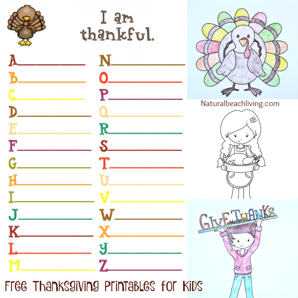 Thanksgiving Printables for Kids - Natural Beach Living