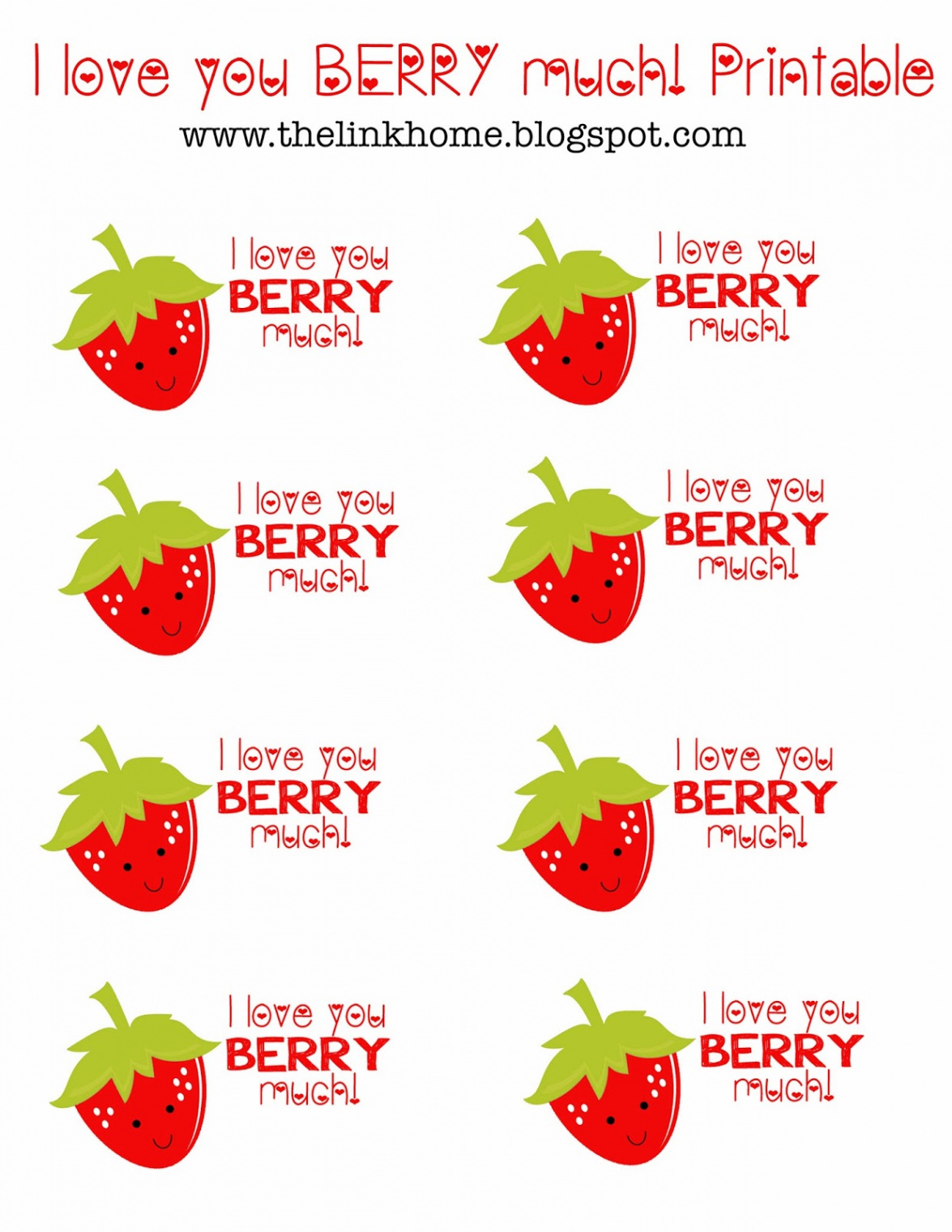 The Link Home: i love you BERRY much + a free printable