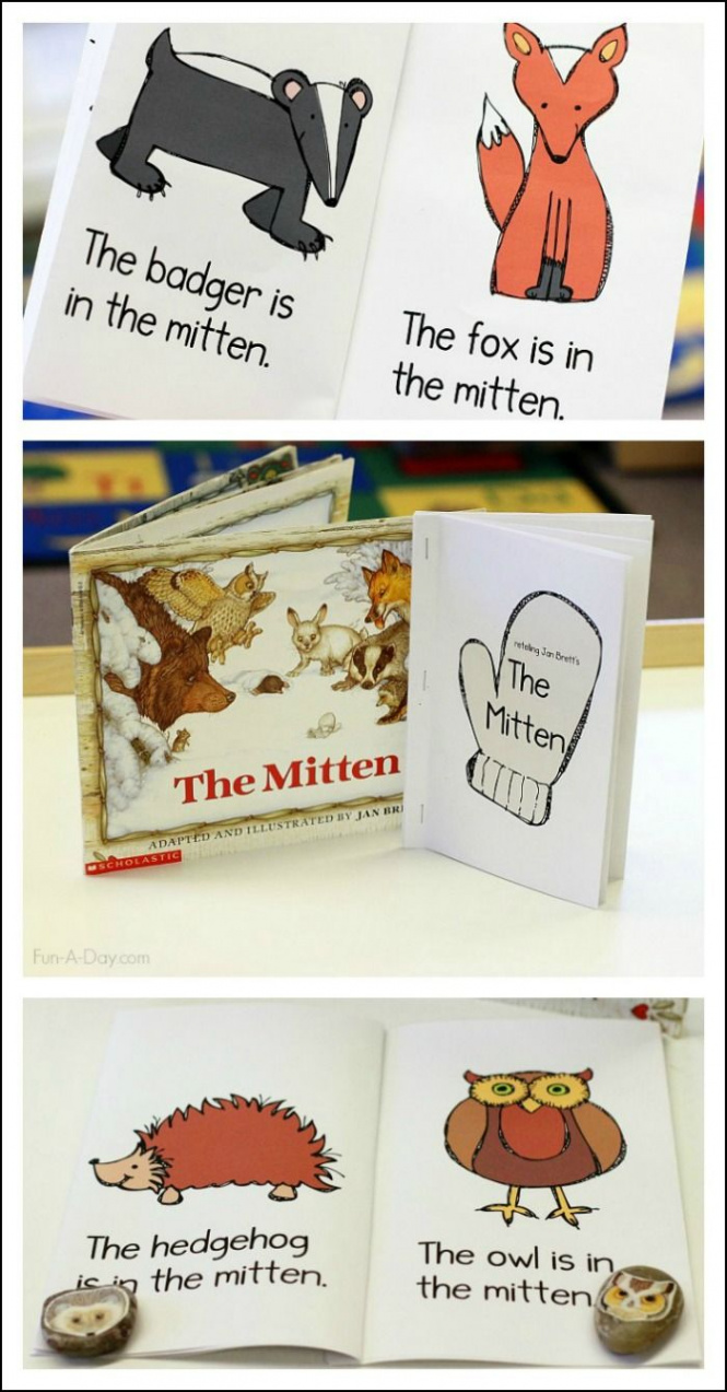 The Mitten Printable Emergent Reader for Preschool and