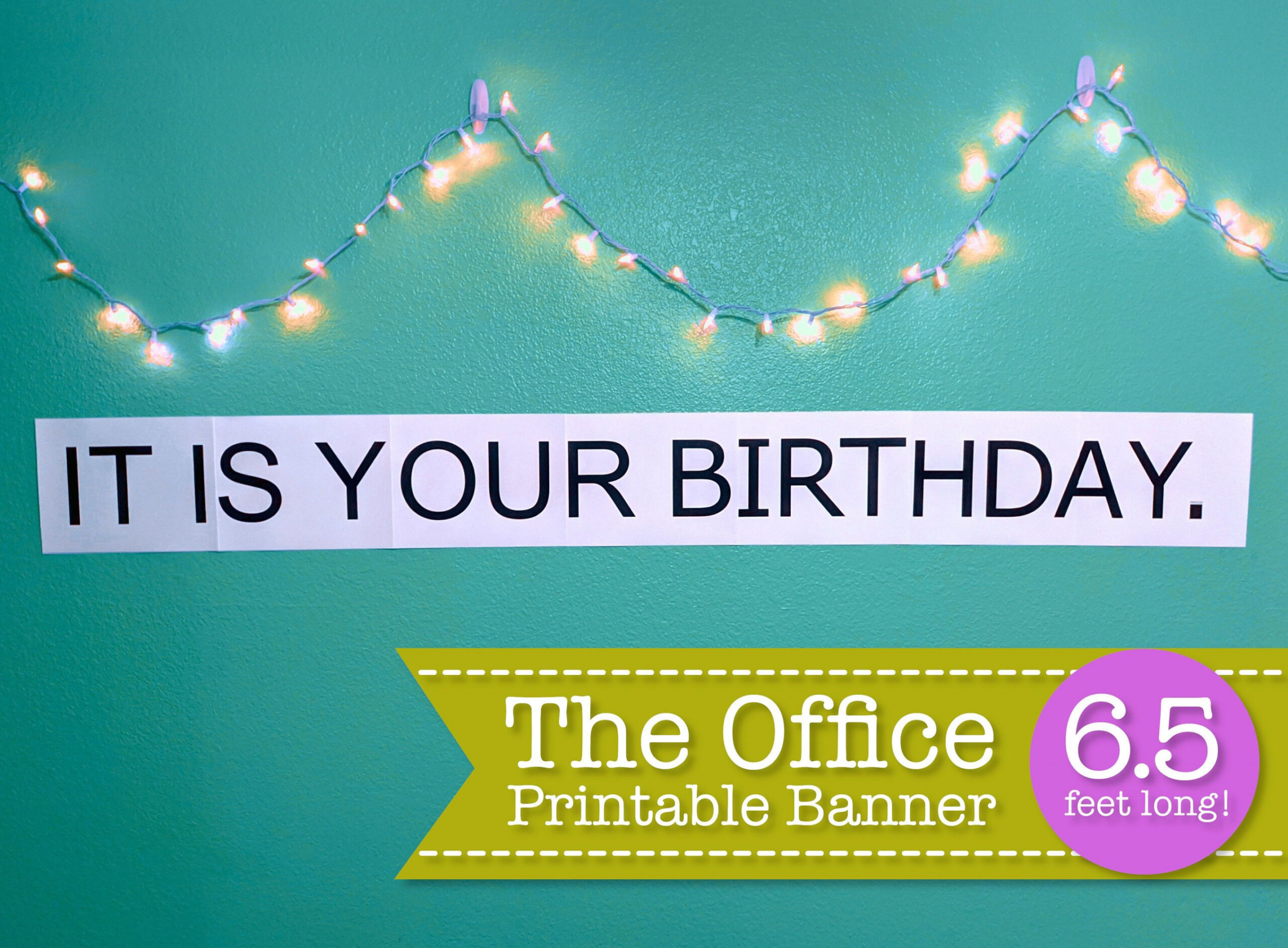 The Office Birthday Banner Printable the Office Theme Office