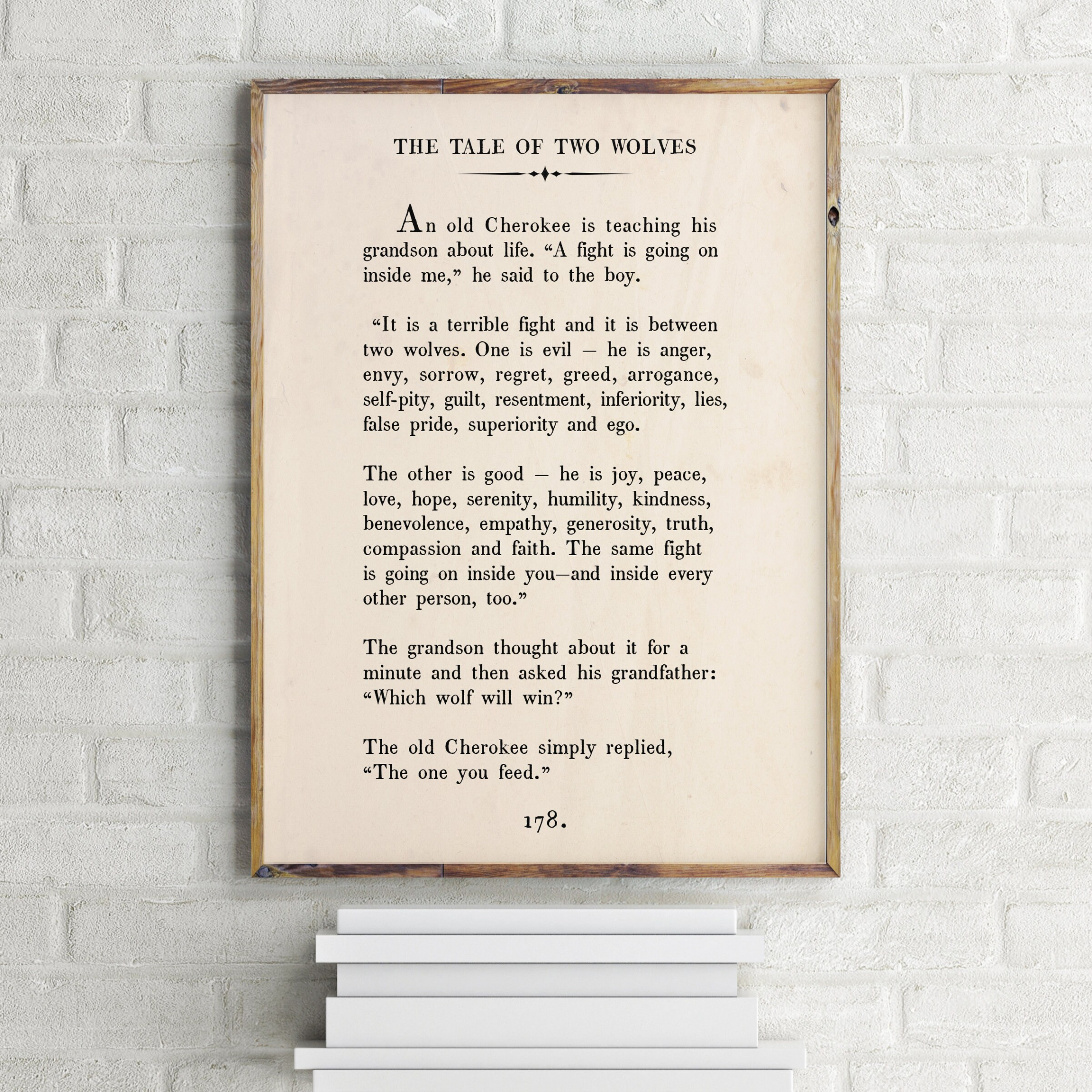 The Tale of Two Wolves Printable Custom Text Print - Etsy