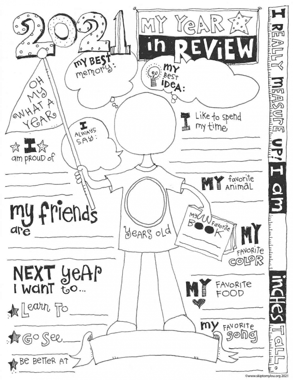 The  Year In Review Coloring Page (UPDATED)  Skip To My Lou