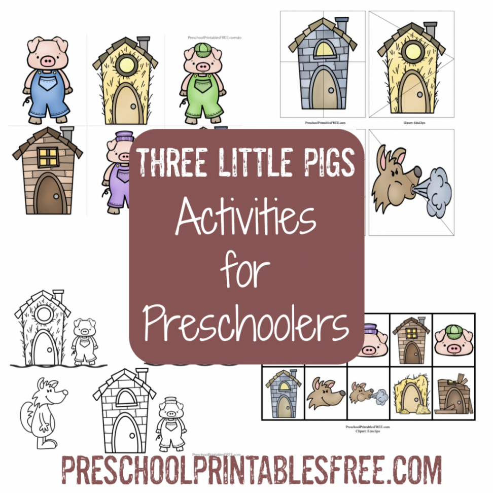 Three Little Pigs Activities for Preschoolers (printable) – Free