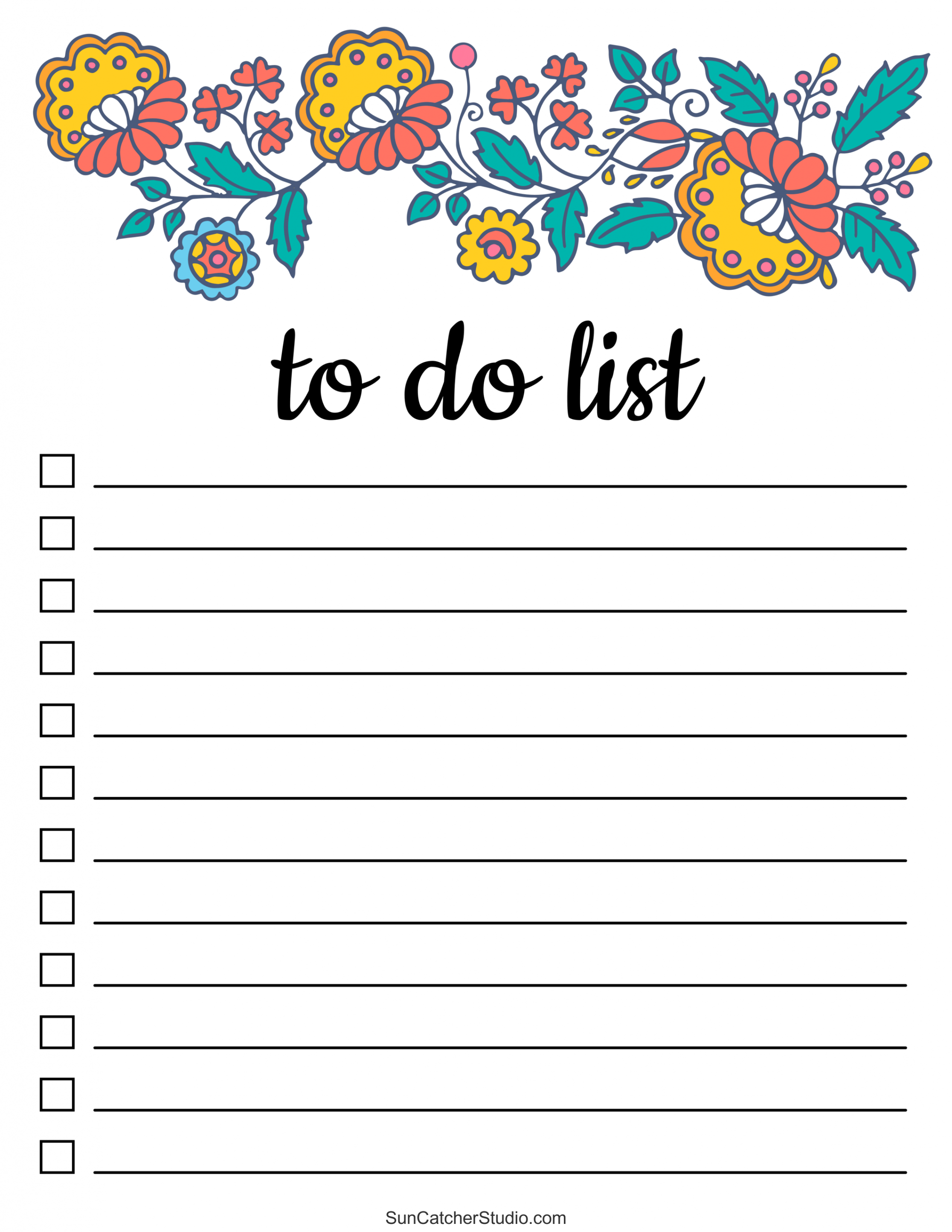 To Do List (Free Printable PDF Templates) – Things To Do – DIY