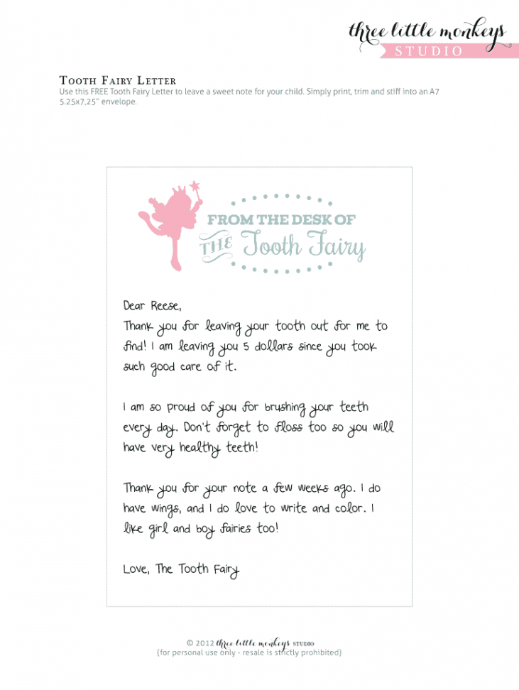 Tooth fairy letter: Fill out & sign online  DocHub