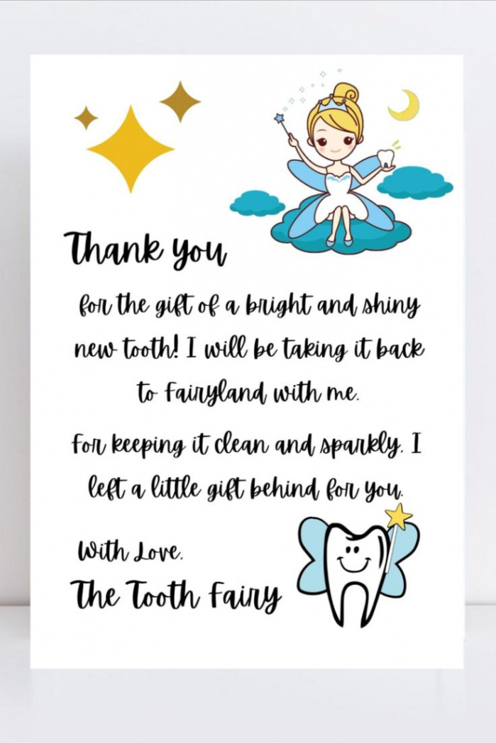 Tooth Fairy Thank You Letter Tooth Fairy Letter Tooth Fairy - Etsy