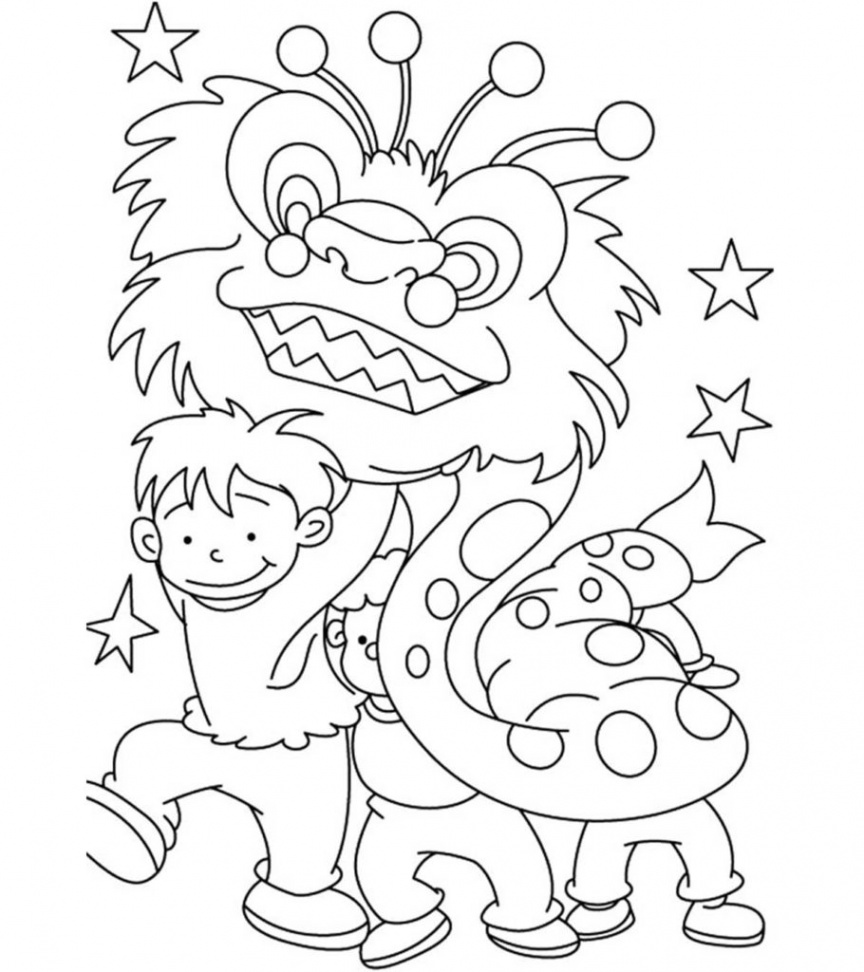 Top  Chinese New Year Coloring Pages For Toddler