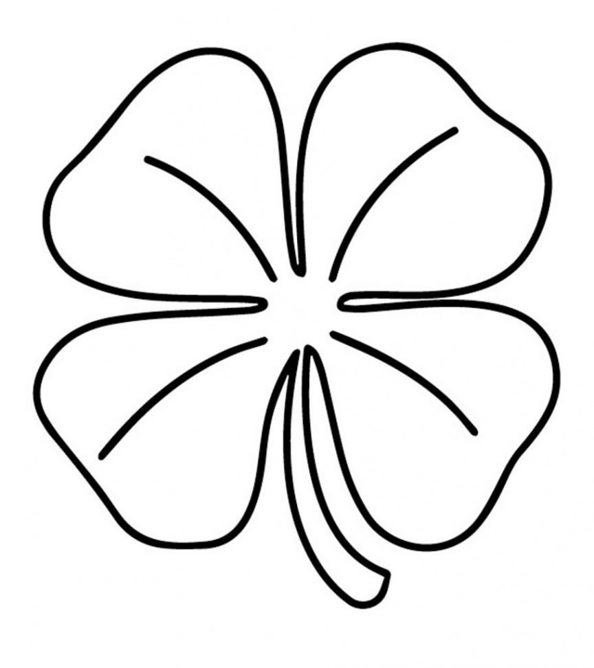 Top  Free Printable Four Leaf Clover Coloring Pages Online