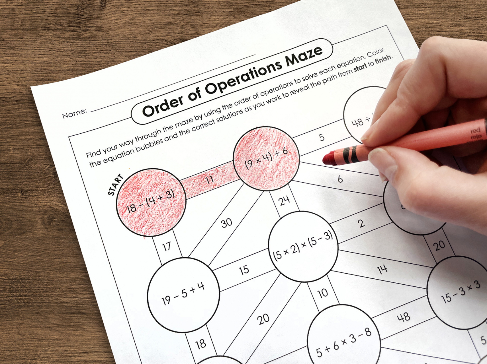 Try an Order of Operations Maze!