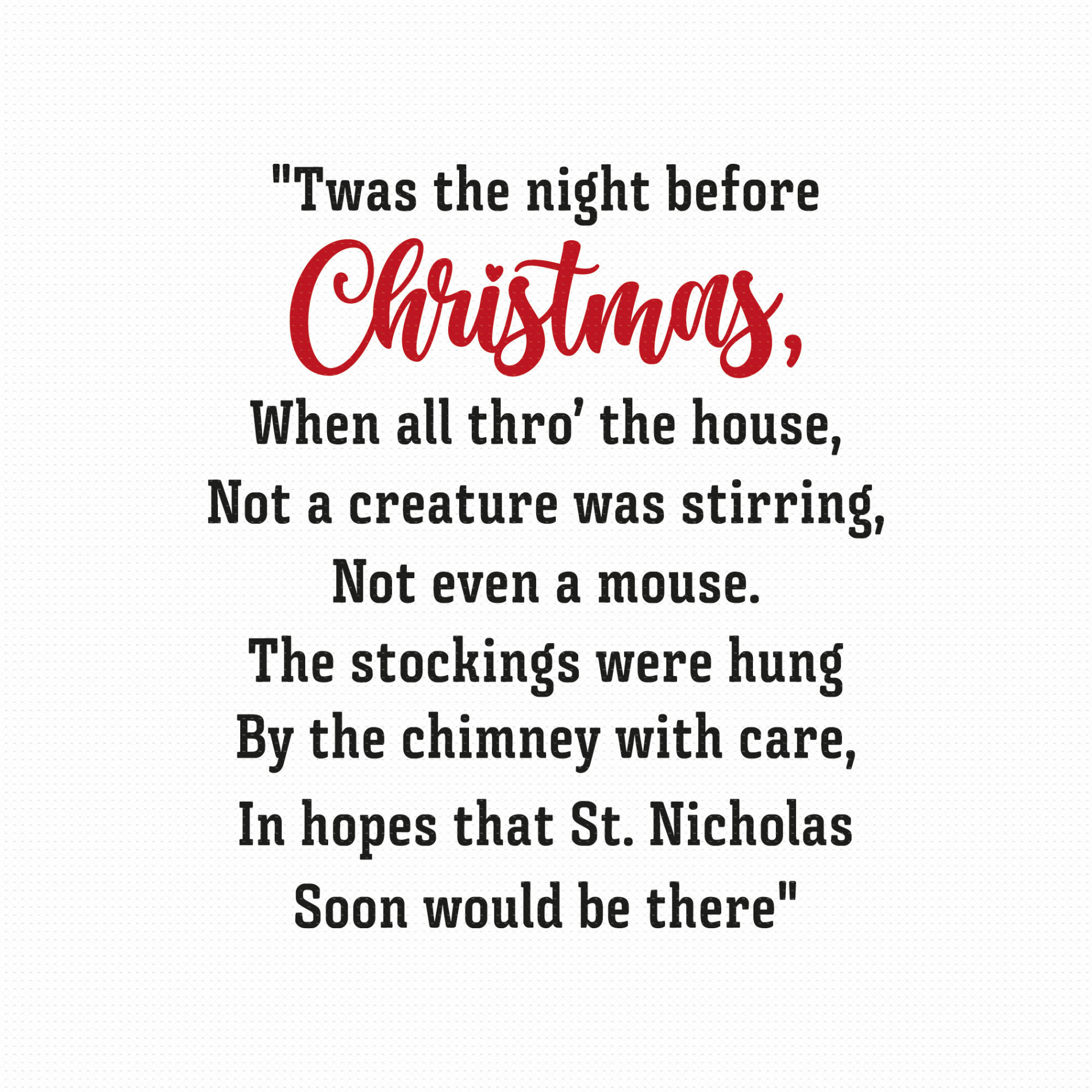 Twas The Night Before Christmas Svg Png Eps Pdf Dateien - Etsy