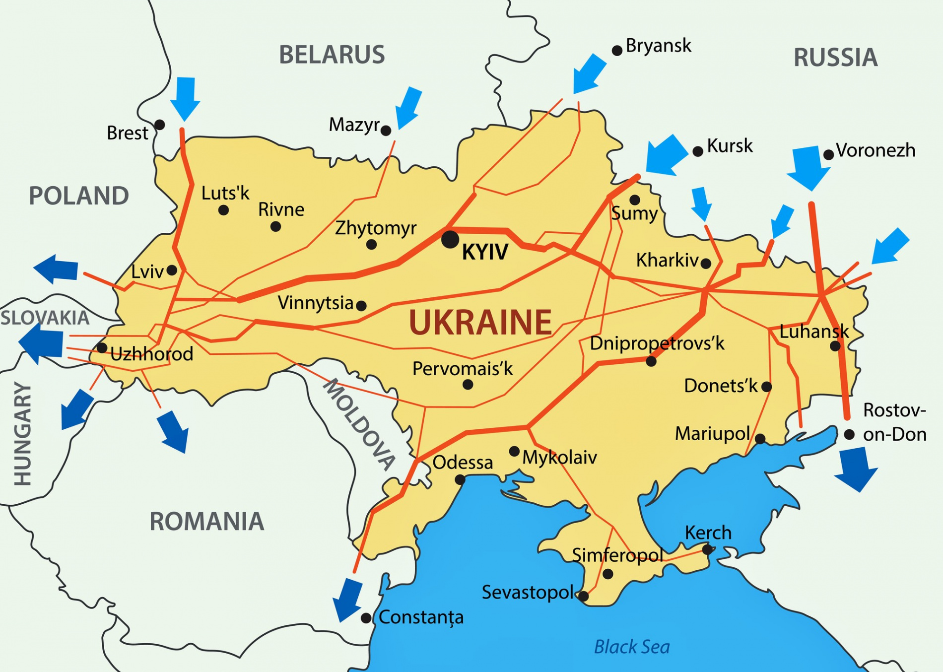 Ukraine Maps  Printable Maps of Ukraine for Download