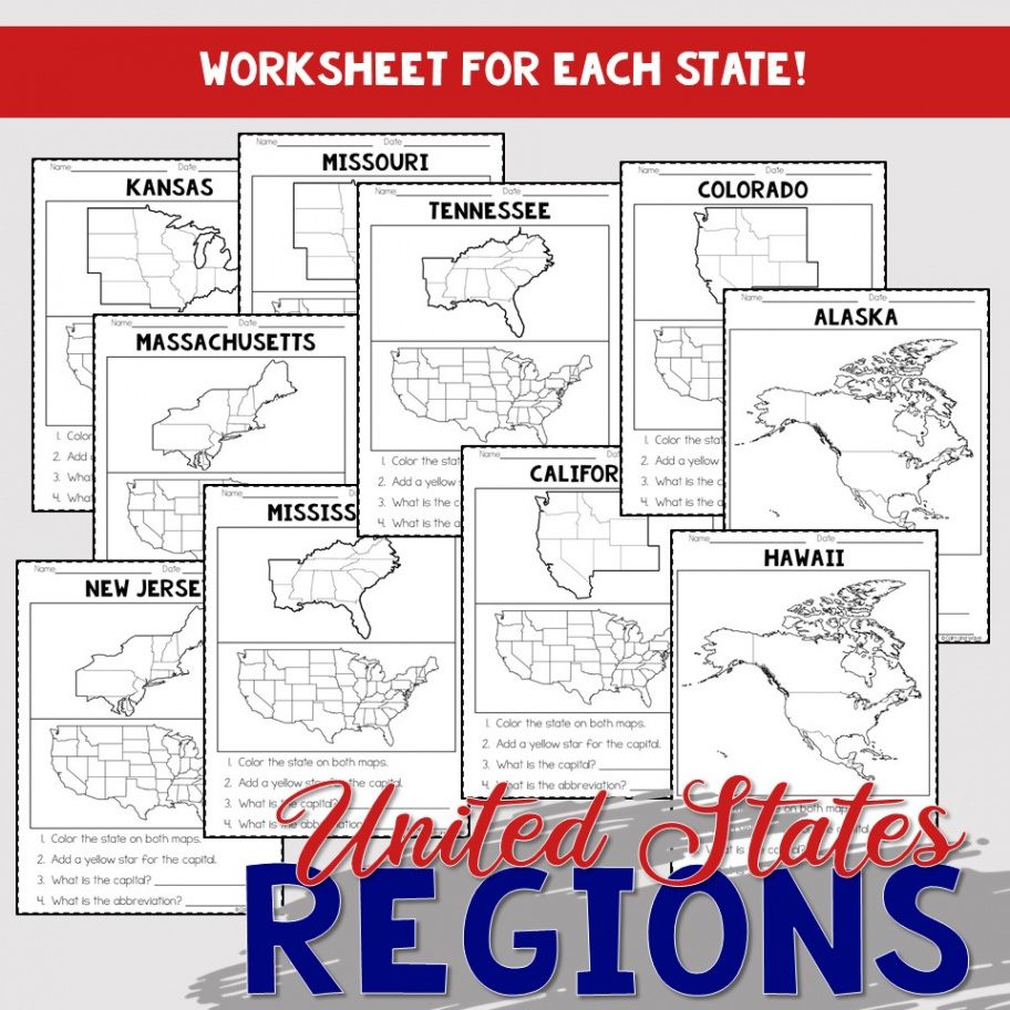 United States Regions Worksheets and Printables  Homeschool