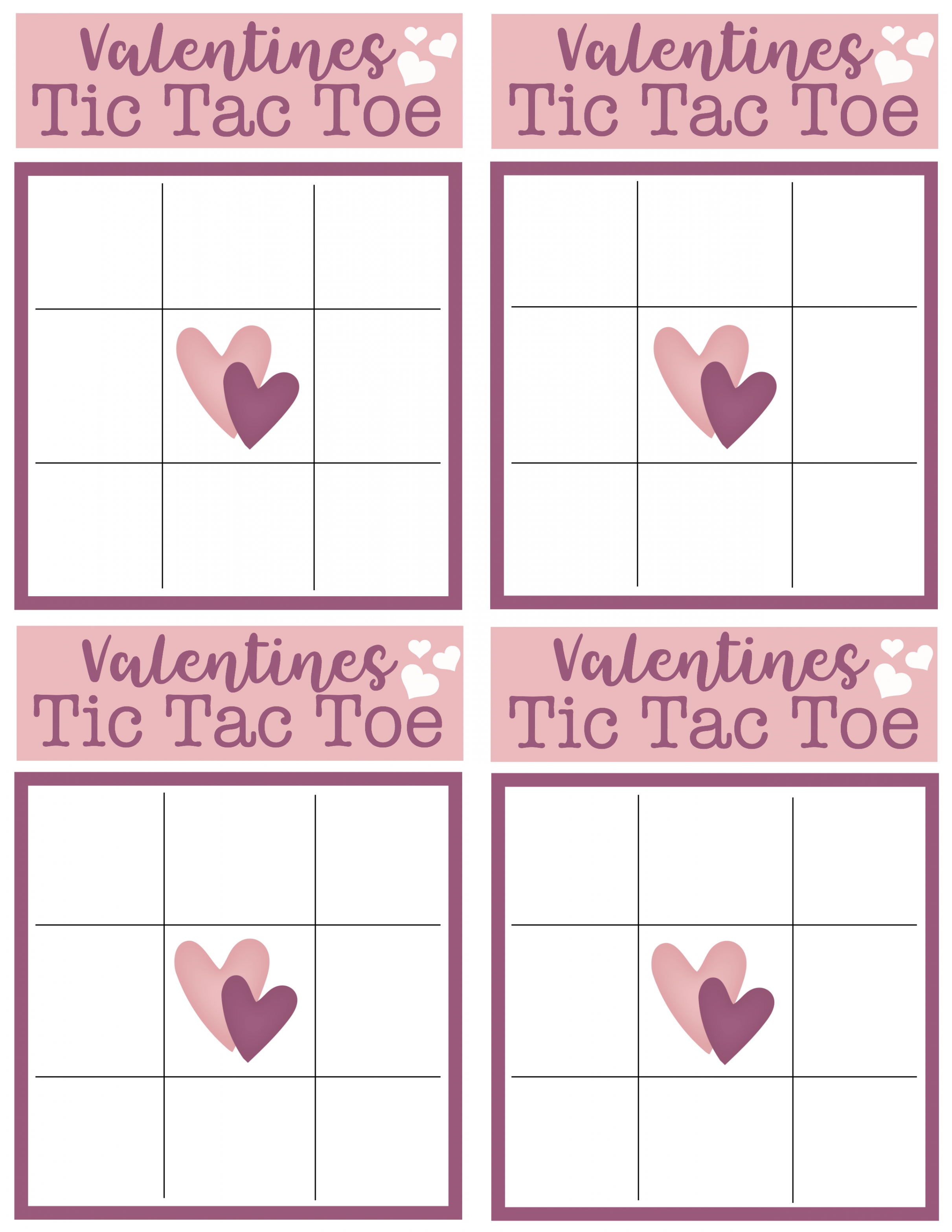 Valentines Tic Tac Toe Printable  Simply Being Mommy