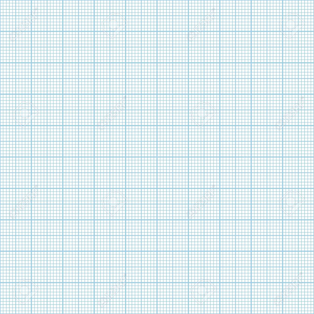 Vector Blue Metric Graph Paper Seamless Pattern, mm Grid Accented