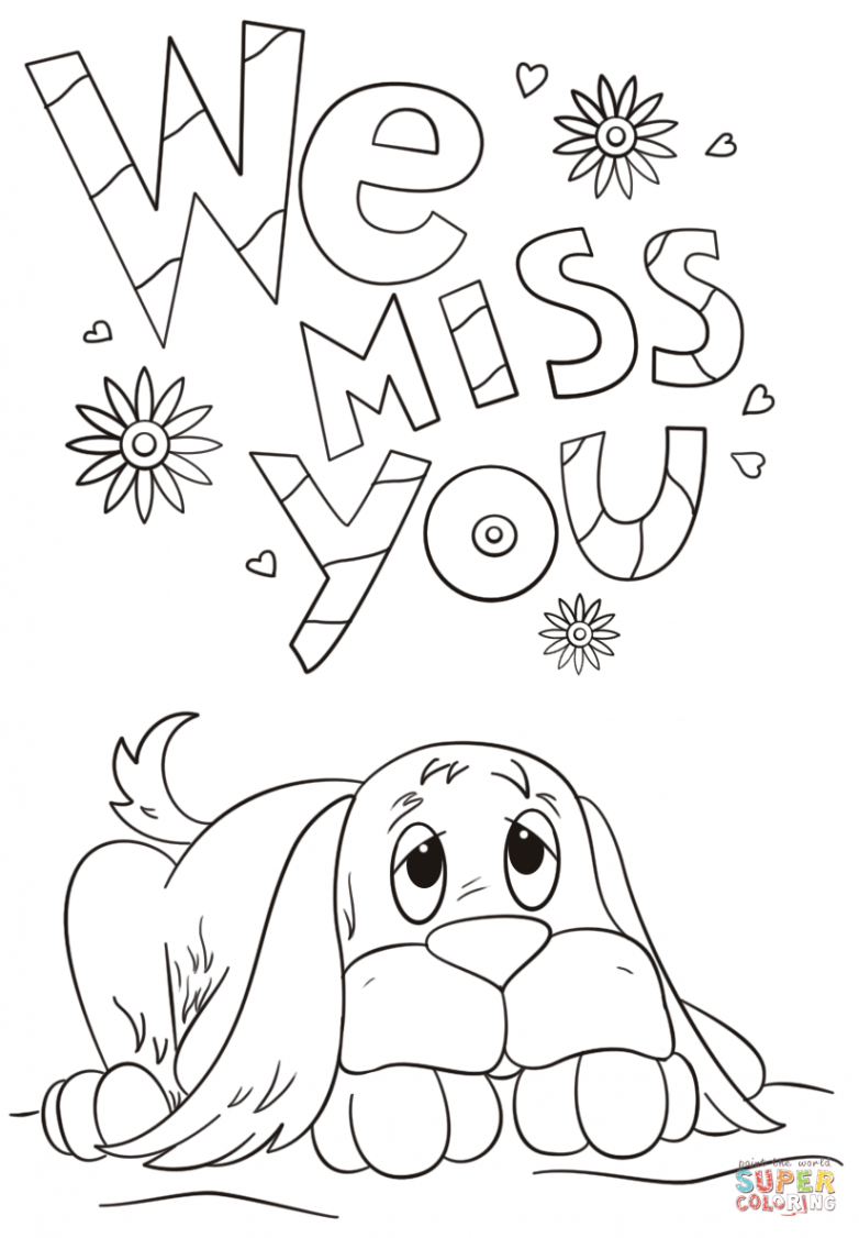 We Miss You coloring page  Free Printable Coloring Pages  Free