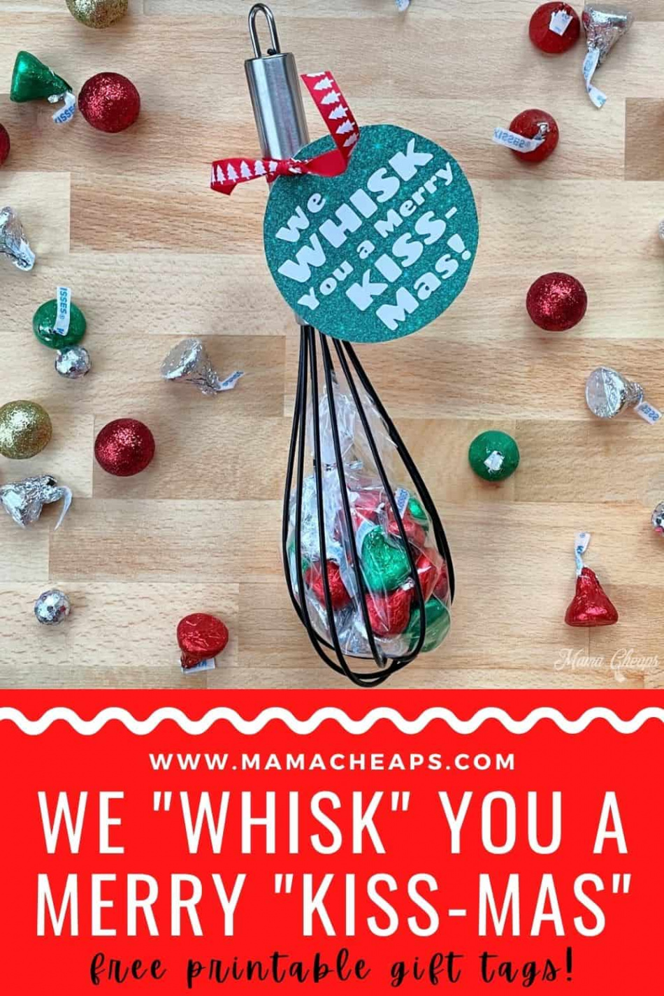 We "Whisk" You a Merry "Kiss-Mas" Gift + Printable Tags - Mama Cheaps®