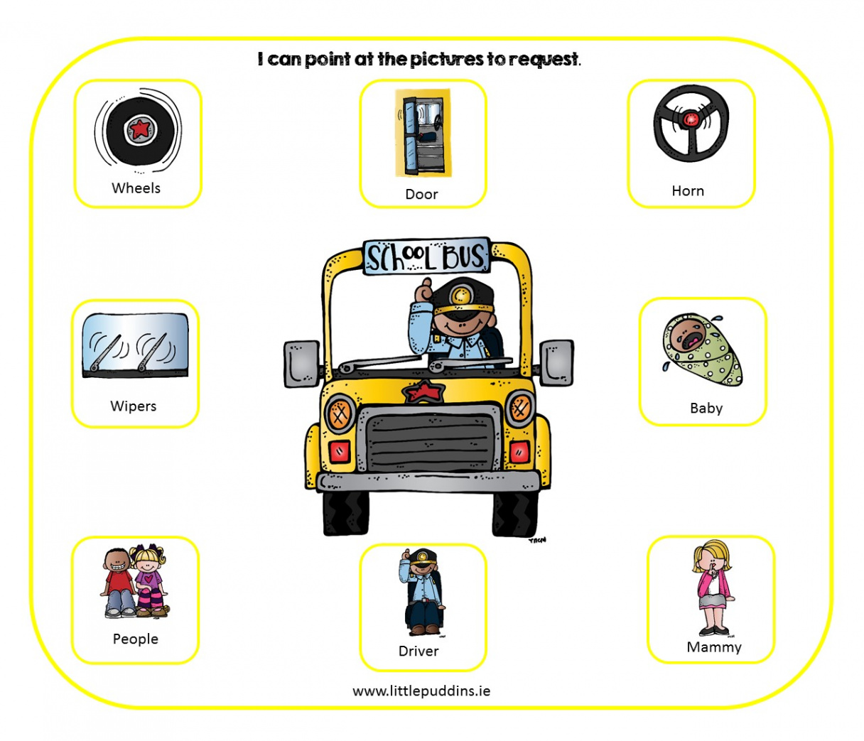 Wheels on the Bus Free Printable – Little Puddins