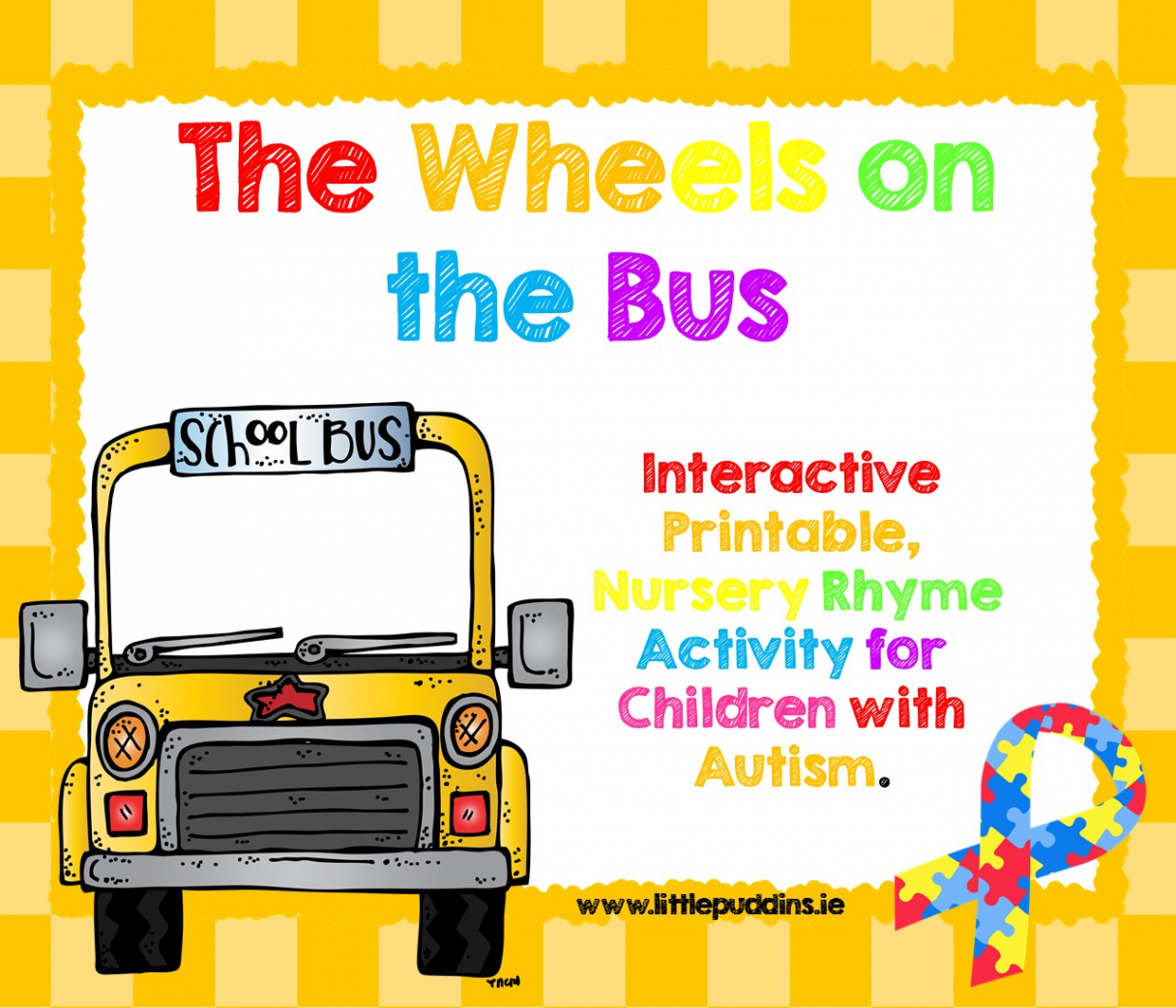 Wheels on the Bus Free Printable – Little Puddins