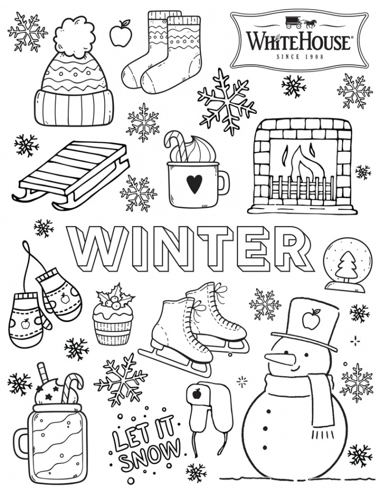 Winter Coloring Page Printable – White House Foods Official