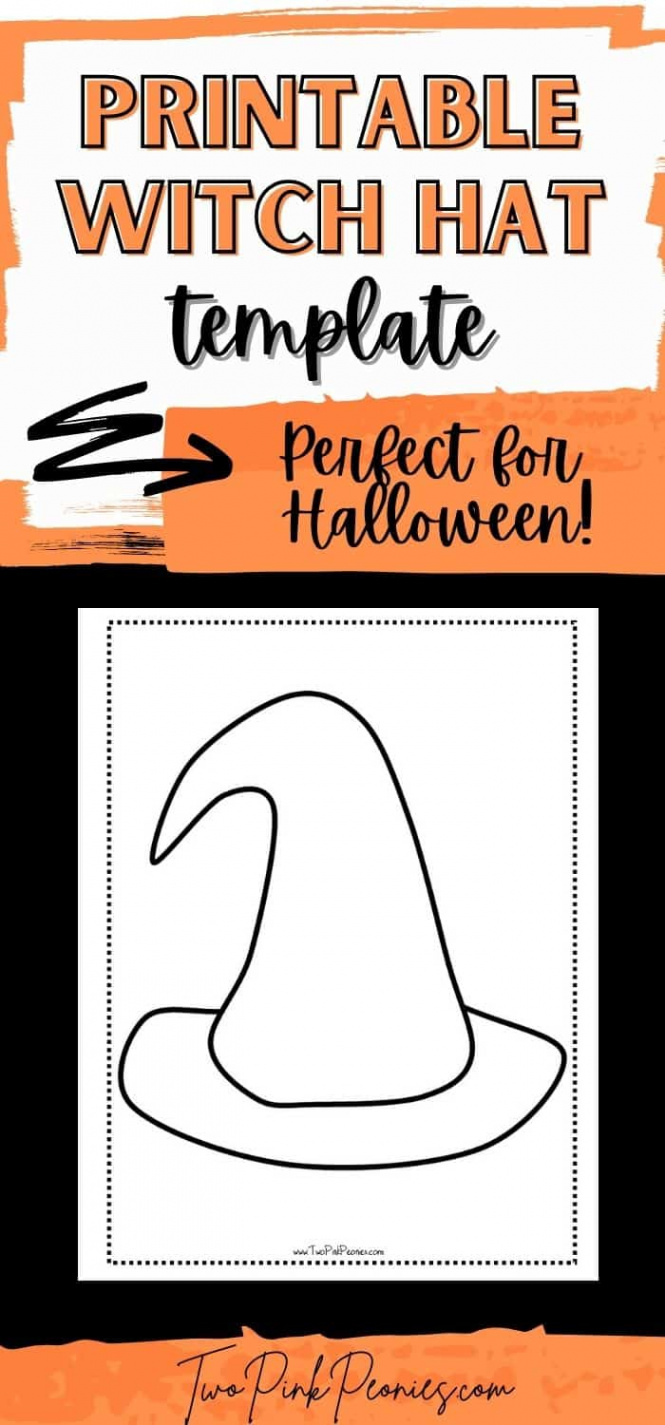 Witch Hat Printable Template perfect for Halloween, INSTANT download