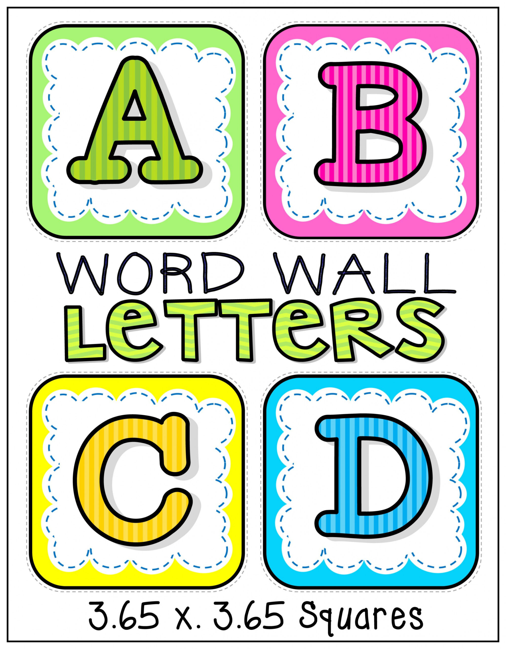 Word Wall Alphabet Letters  Word wall letters, Word wall