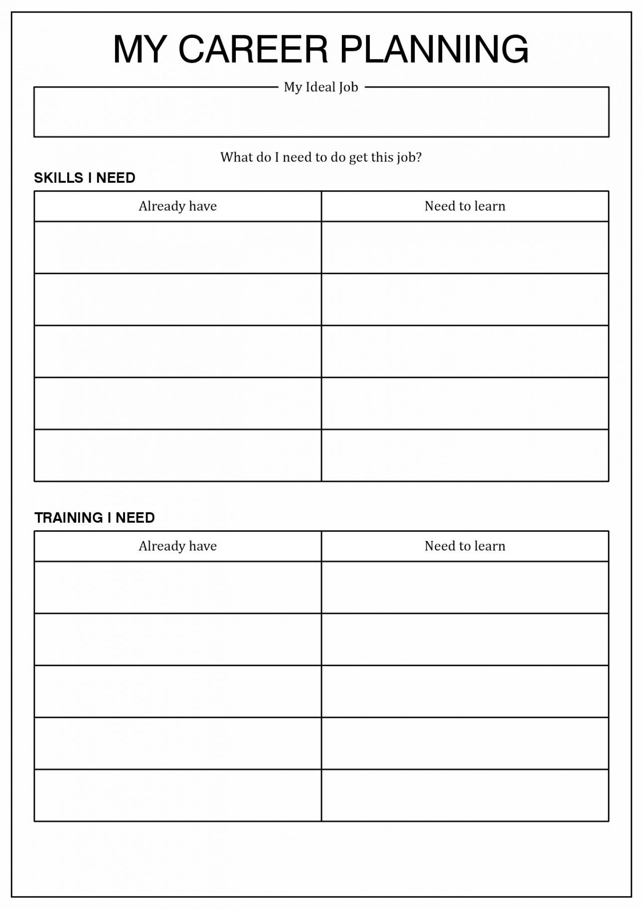 Worksheets Middle School Career in   Career exploration