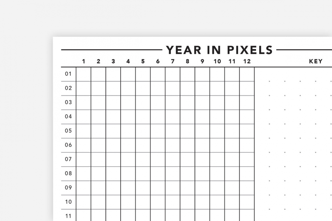 Year in Pixels PDF  Free Printable  Passion Planner