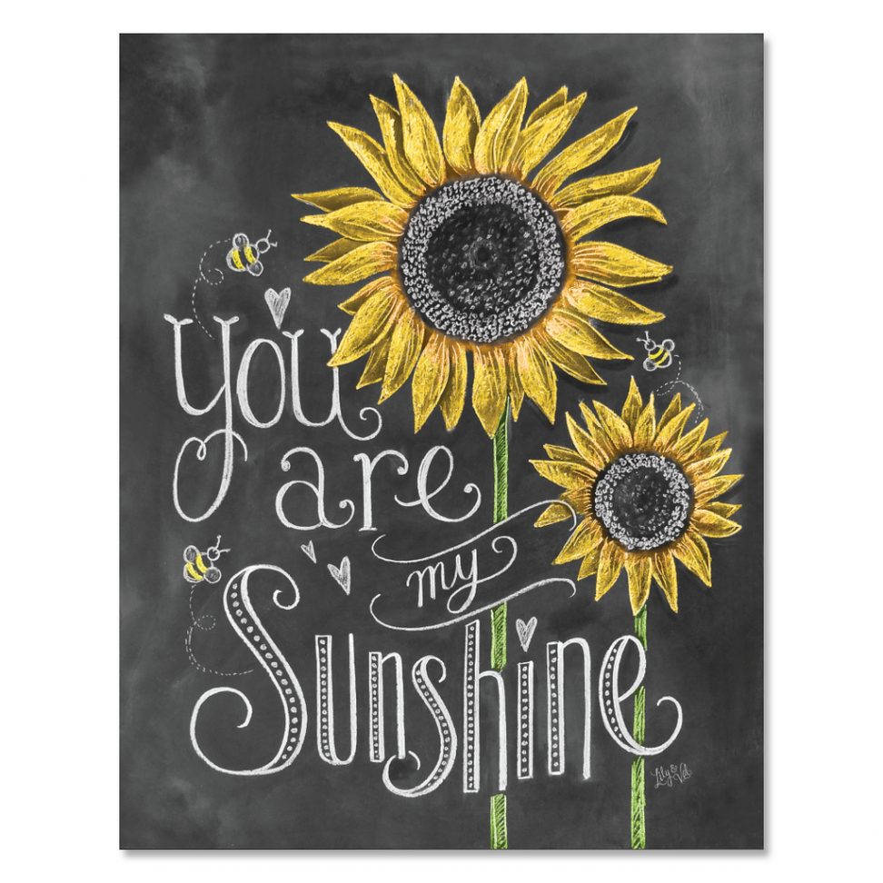 You Are My Sunshine Print - Childs Room Decor -Nursery Chalkboard