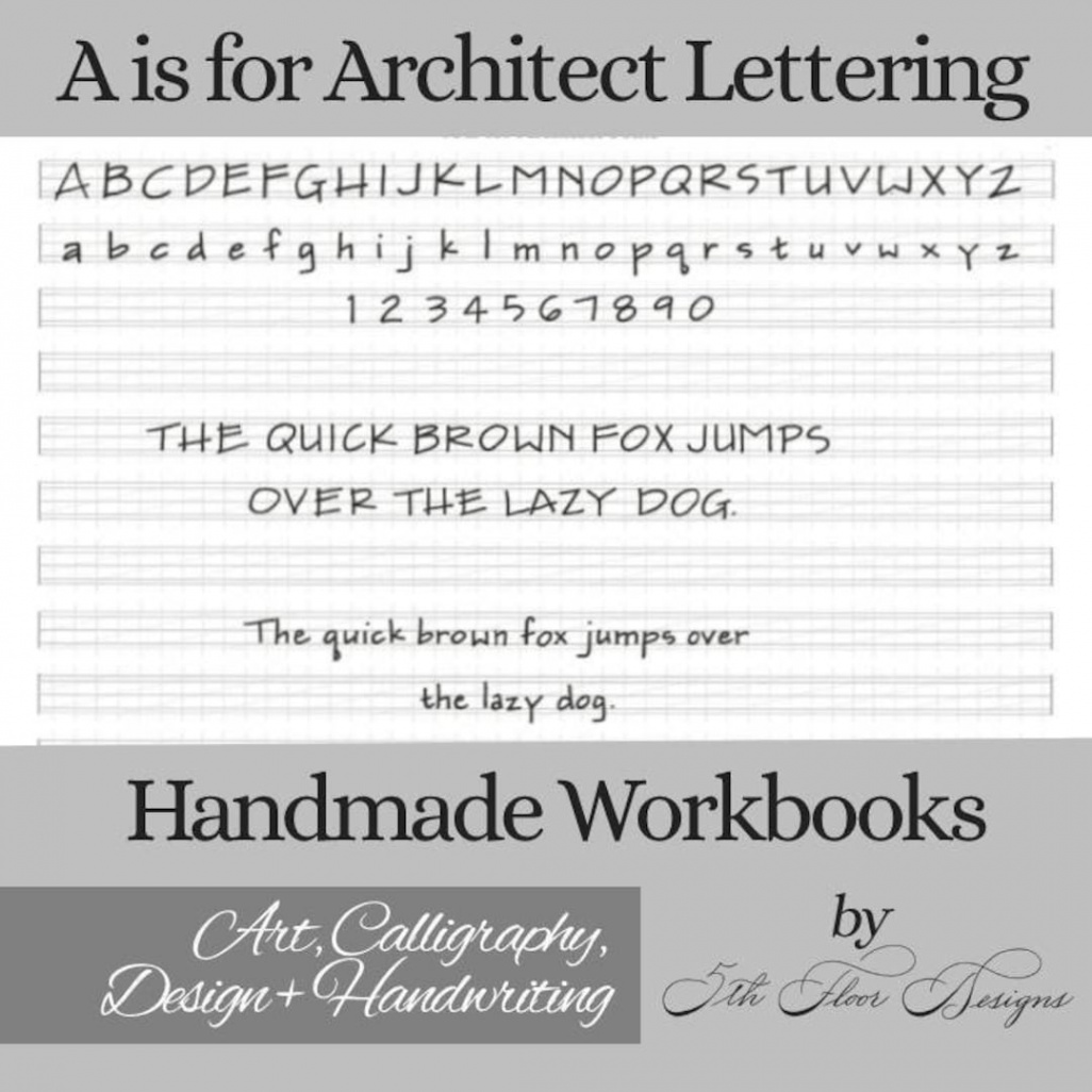 A is for Architect Print Lettering Workbook - Etsy UK